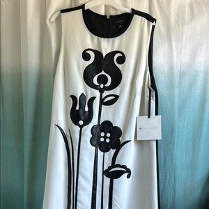 Victoria Beckham for Target Black and White Sheath Midi Dress